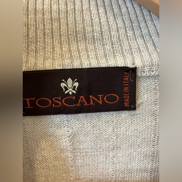 NWOT- Toscano Beige Men’s Sweater Half Zip. Size M - Picture 6 of 6